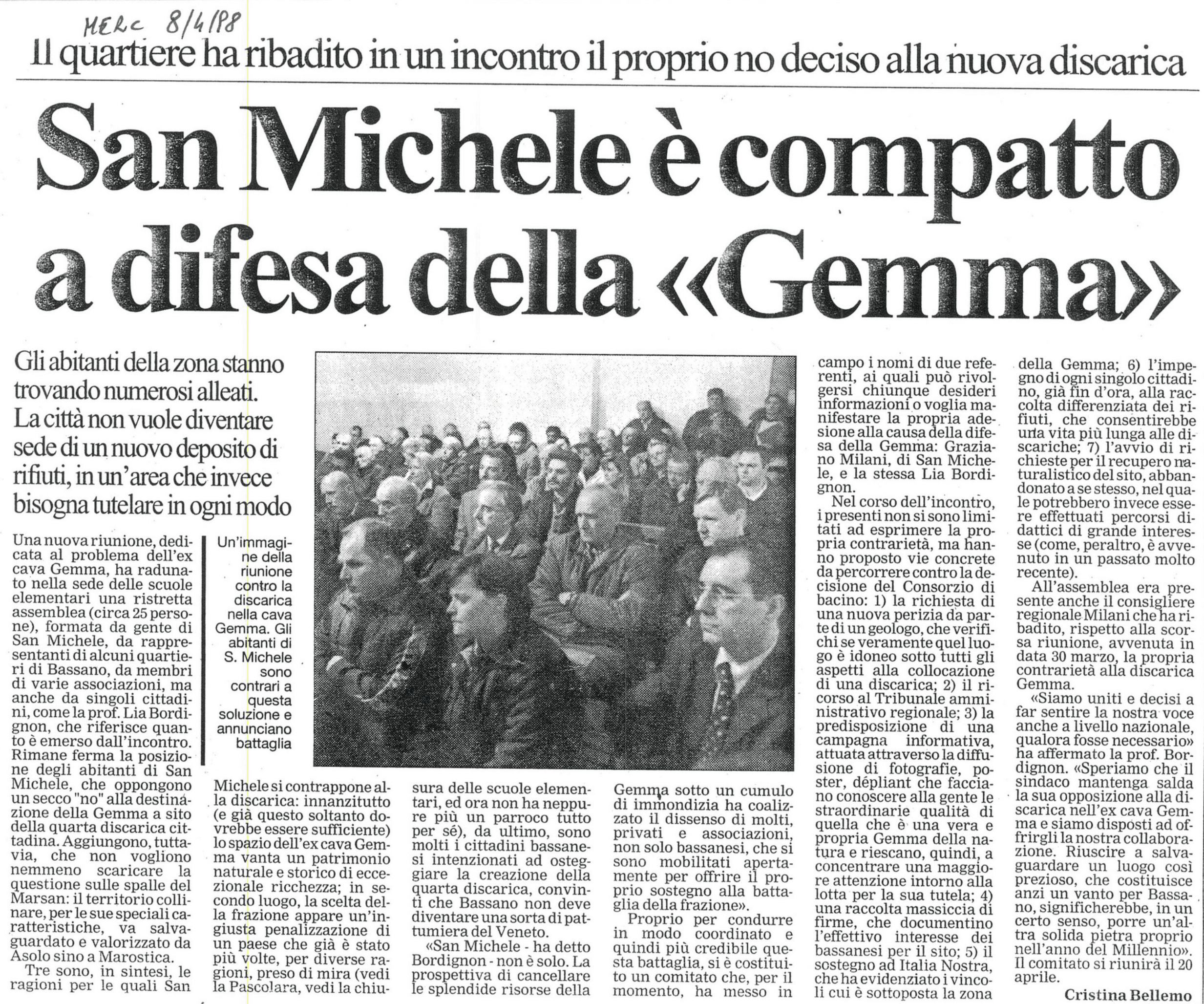 Estratto giornalistico sulla fase Pascolara.